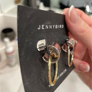 Jenny Bird silver and gold earrings